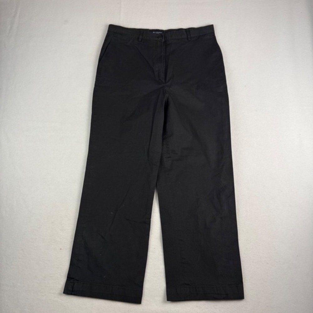 Burberry Golf‎ Kids Black Straight Leg Trousers Nova Check Trim Size 8 USA